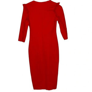 Zara Trafaluc dress in Red tight body  hugging sexy dress date night, frills